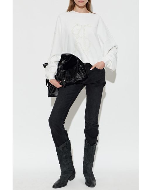 AllSaints White 'Reflex' Sweatshirt