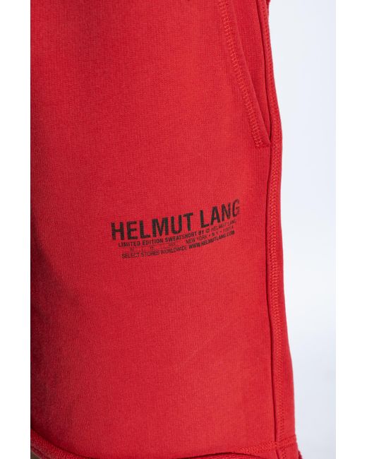 Helmut Lang Red Printed Shorts for men