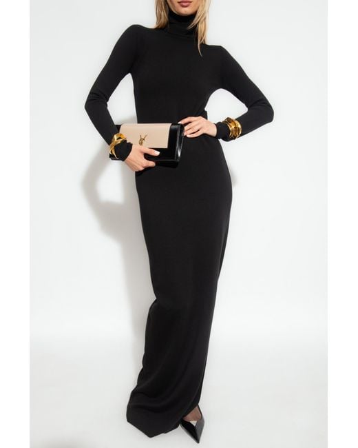 Maxi dress top with turtleneck