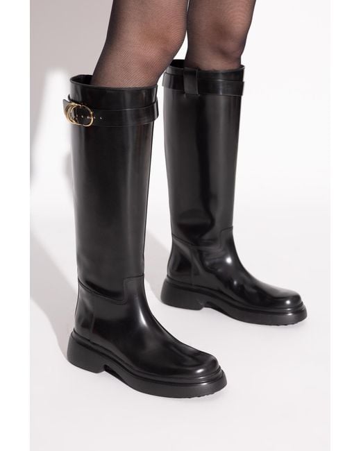 Tod's Black Leather Boots