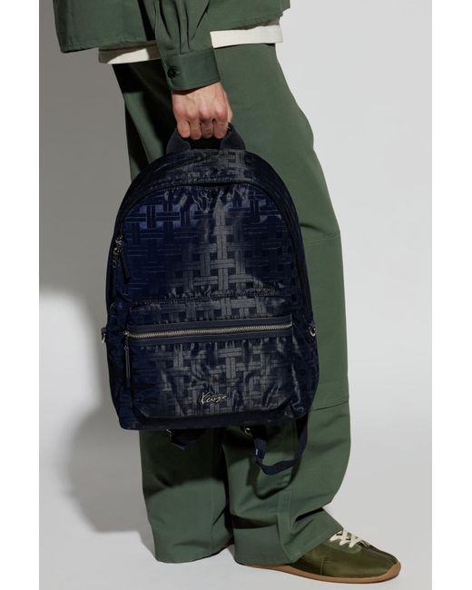 KENZO Blue Backpack 'Mura' for men