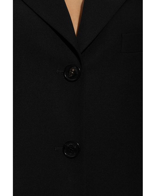 Loewe Black Wool Blazer With Open Lapels