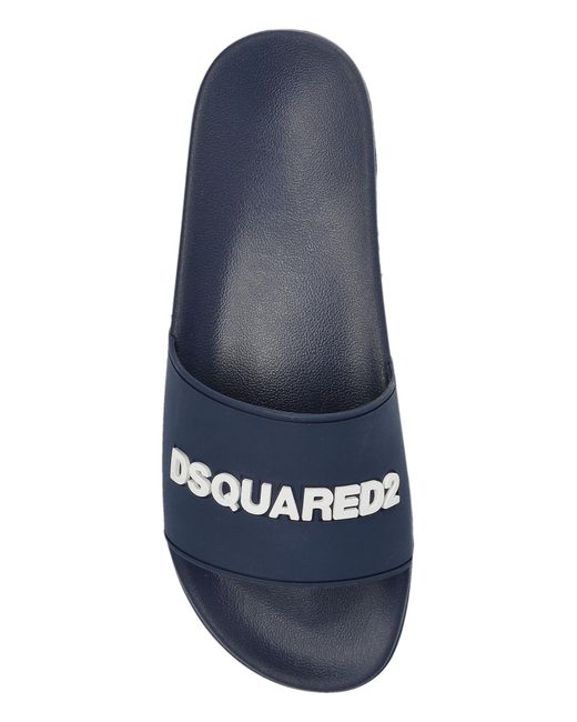 DSquared² Blue Flip-Flops With Logo for men