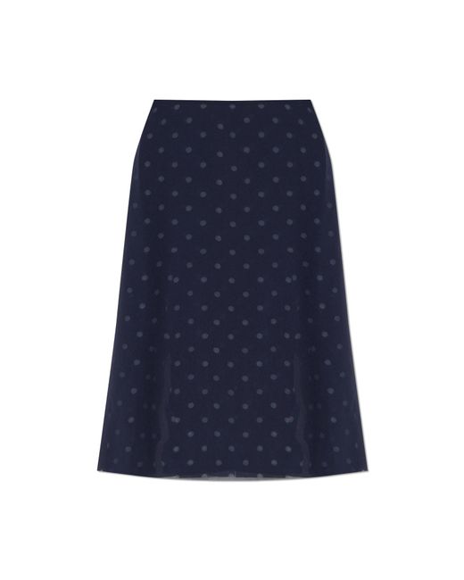 Acne Blue Polka Dot Pattern Skirt