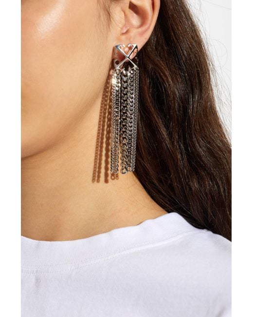 Off-White c/o Virgil Abloh White Long Earrings