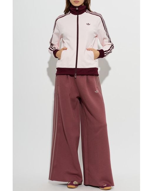 Adidas Originals Purple Wide-Leg Sweatpants