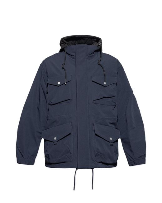 Moose Knuckles Blue Hooded Jacket for men