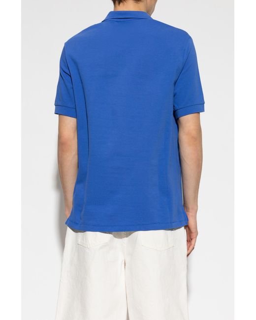 Paul Smith Blue Polo With Patch for men