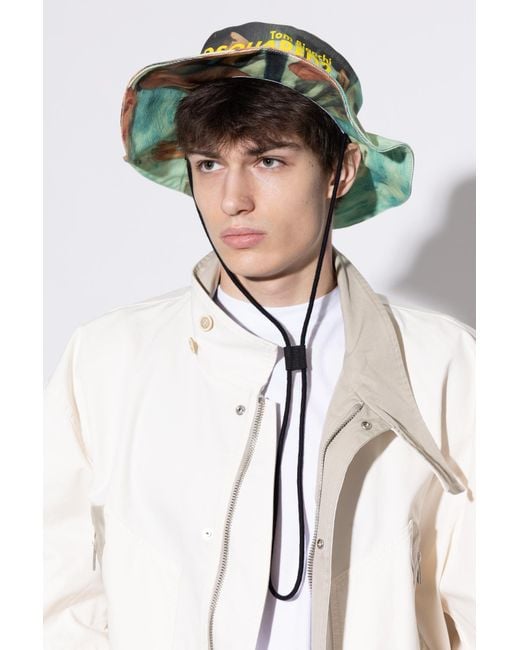 DSquared² Blue Hat With Printed Logo for men