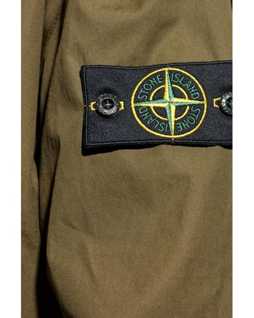 Stone Island Green Jacket With Logo for men