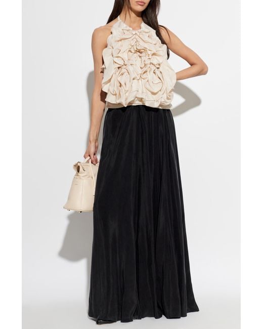 Maison Margiela Black Long Skirt With A Transparent Waistband