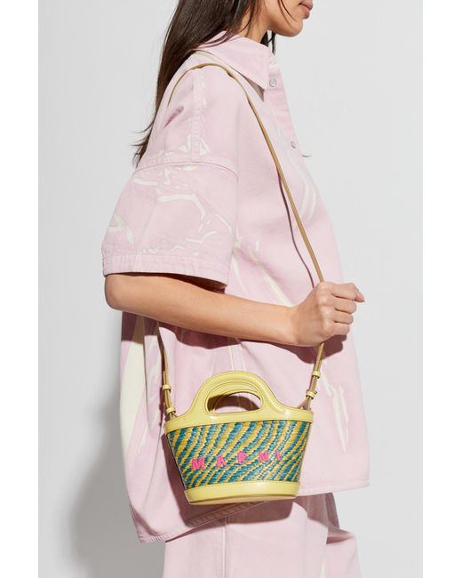 Marni Yellow Handbag 'Tropicalia Micro'