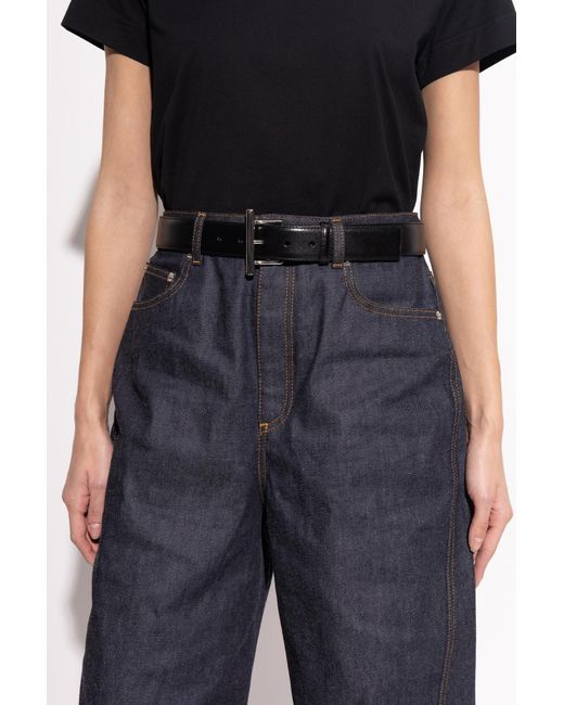 McQueen Black Leather Belt