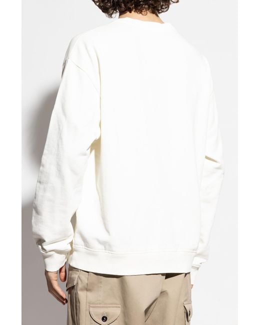 Dolce & Gabbana White Sweatshirt With Patch for men