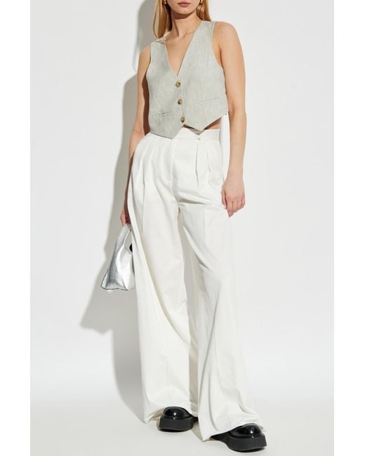 Forte Forte White Vest With Pockets