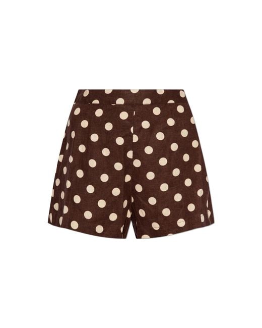Posse Brown Polka Dot 'Perri' Shorts, '