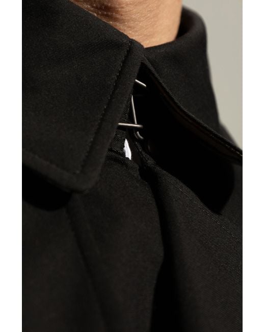 Burberry Black Mid-Length Kensington Heritage Trench Coat for men