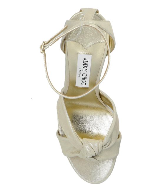 Jimmy Choo Metallic Platform Sandals Rosie