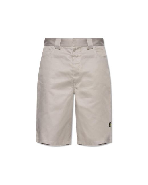 Balenciaga Gray Bermuda Shorts With Logo for men