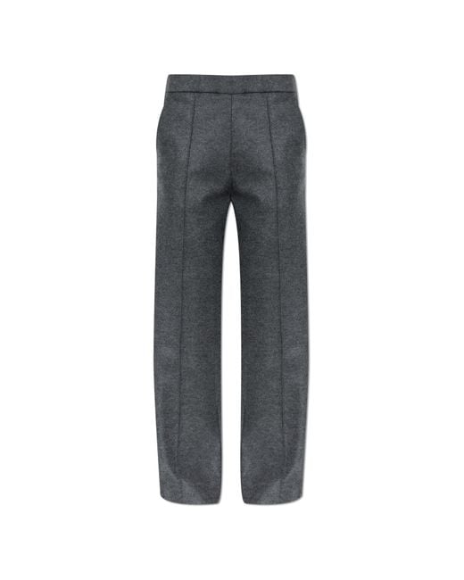 Jil Sander Black Wool Trousers With Stitched Seams On The Legs