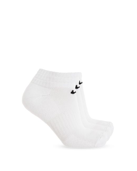 Nike White Three-Pack Of Socks With Logo