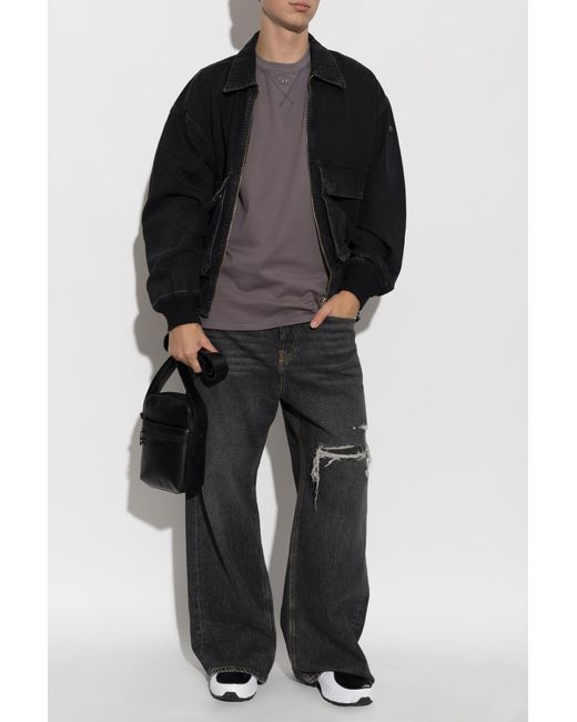 DIESEL Gray T-Shirt 'T-Madjust-Tr' for men