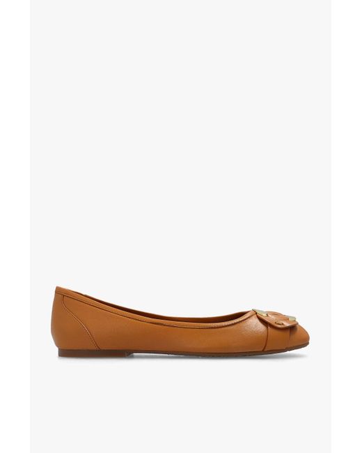 See By Chloé White 'chany' Leather Ballet Flats
