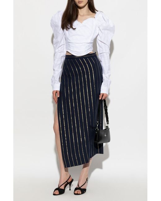 Vivienne Westwood Blue Asymmetric Skirt "Maxi Infinity"