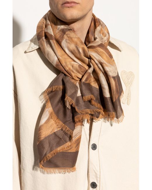 Givenchy Natural Scarf With Print for men