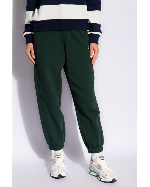 Lacoste Green Sweatpants With Patch,