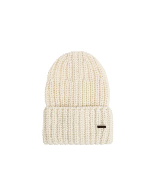 DSquared² White Wool Beanie With Patch for men