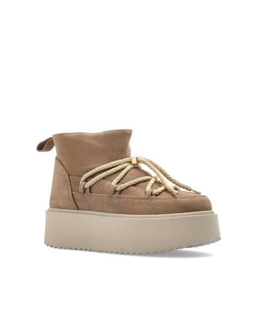 Inuikii Brown "Classic Low Platform" Snow Boots