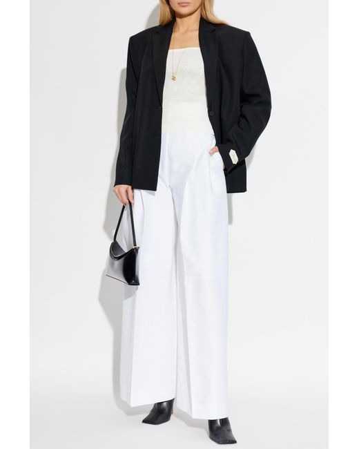 Jacquemus Black Wool Blazer With Double Vent