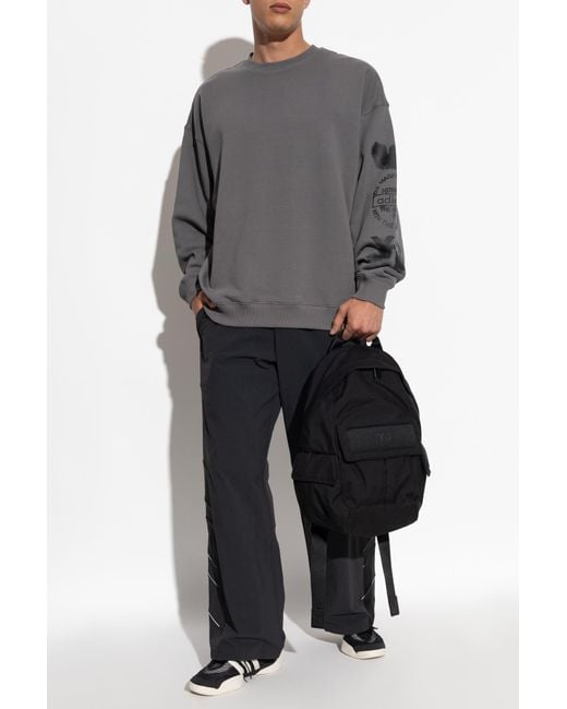 Y-3 Gray Oversize Sweatshirt for men