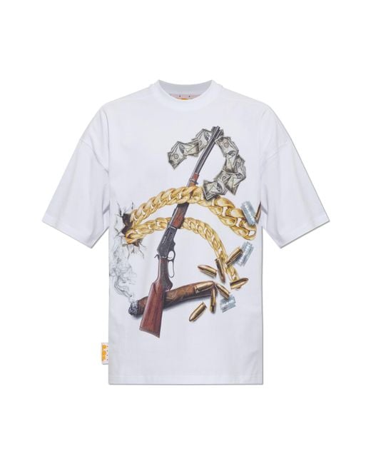 PDF White T-Shirt With Print for men