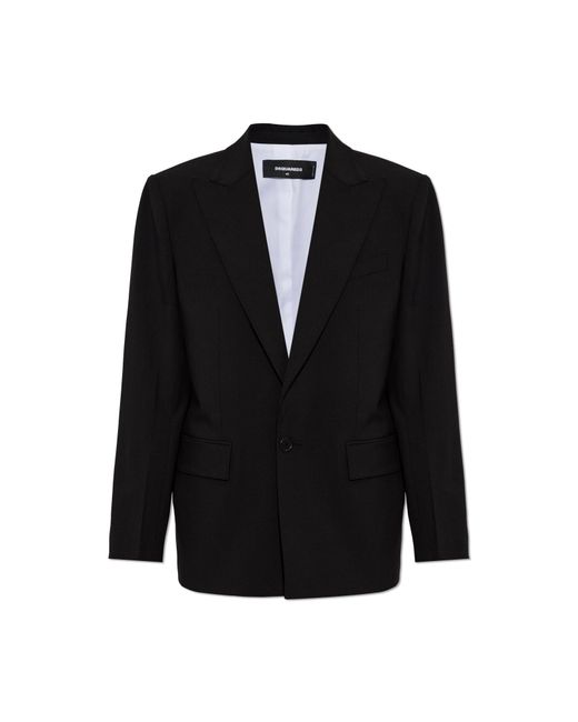 DSquared² Black Single-Vent Blazer