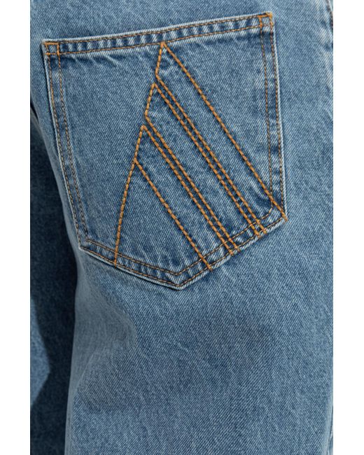 The Attico Blue Jeans With Logo