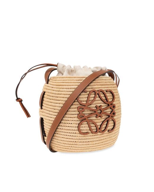 Loewe 'beehive Basket' Bucket Shoulder Bag in Natural | Lyst