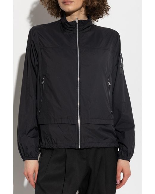 Moose Knuckles Black Jacket With Stand-Up Collar