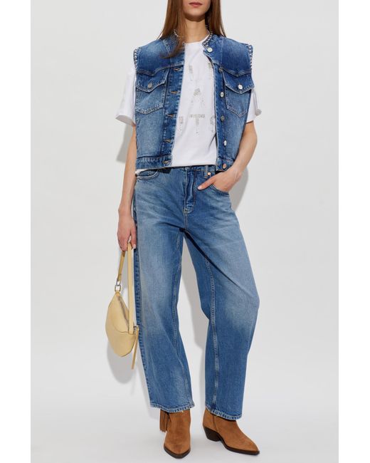 AllSaints Blue Denim Vest 'Mav'