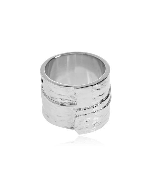 Givenchy Metallic Ring With Engraved Logo