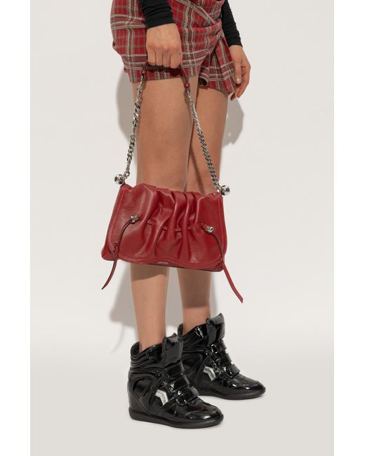 Isabel Marant Red Shoulder Bag "Bolton"