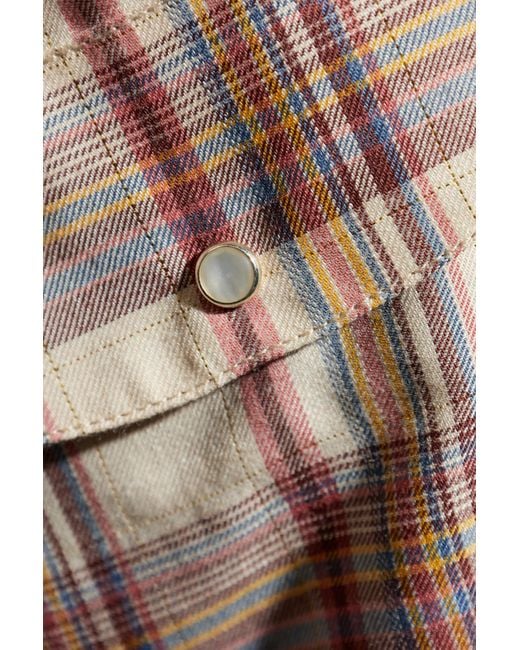 DSquared² Blue Checked Shirt With Lurex Thread for men