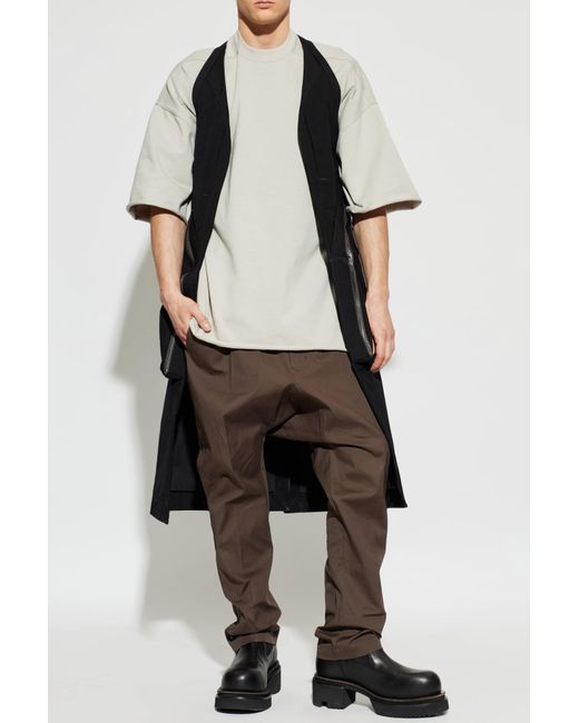 Rick Owens Black Vest With Pockets for men