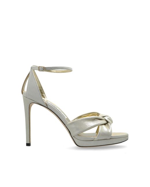Jimmy Choo Metallic Platform Sandals Rosie