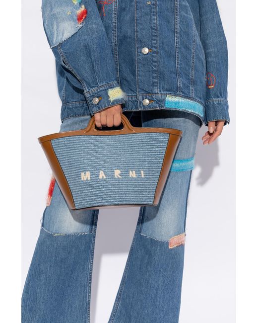Marni Blue 'tropicalia' Shopper Bag,