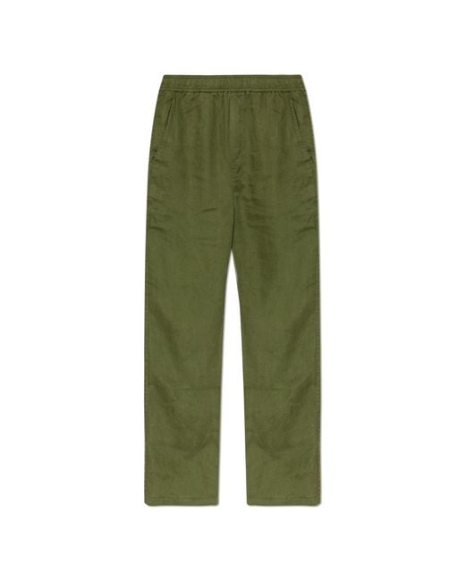 Samsøe & Samsøe Green Linen Trousers "Sajabari" for men