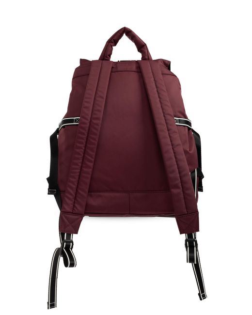 Ganni Black Backpack With Logo Patch
