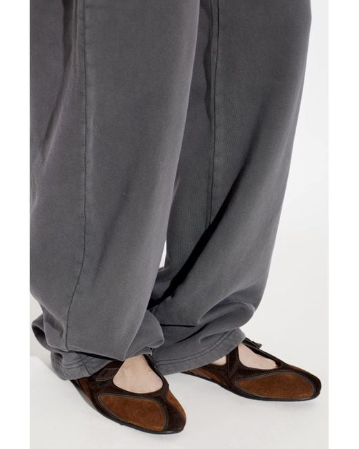 The Attico Brown Ballet Flats 'Floor 01'