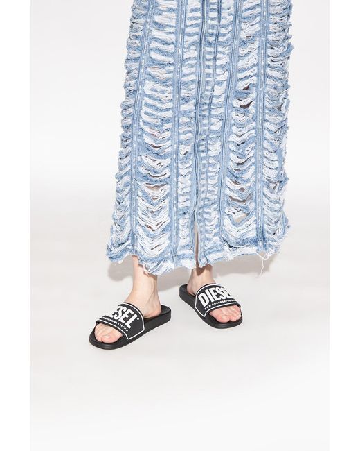 DIESEL White 'Sa-Mayemi Cc' Slides
